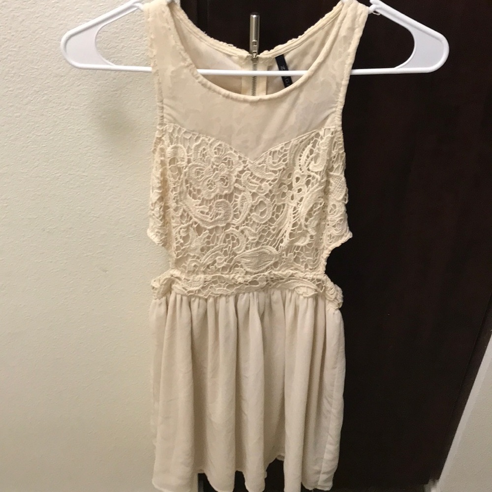 Cream mini dress